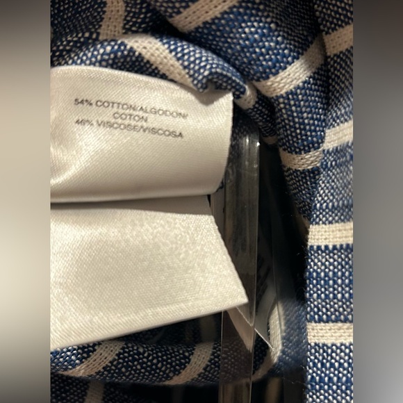 NWT Anne Klein Blue & White Striped Midi Blouse Dress - Women’s Size 4 - Picture 4 of 6